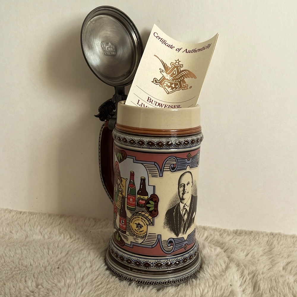 1994 Collectors Anheuser Busch Budweiser Frounders Series Beer Stein